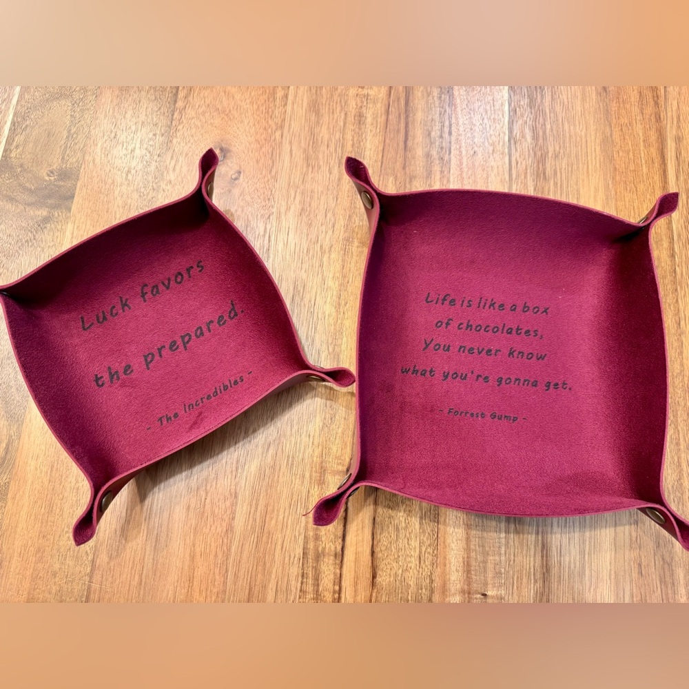 Red Catchall Trays (2) Father’s Day